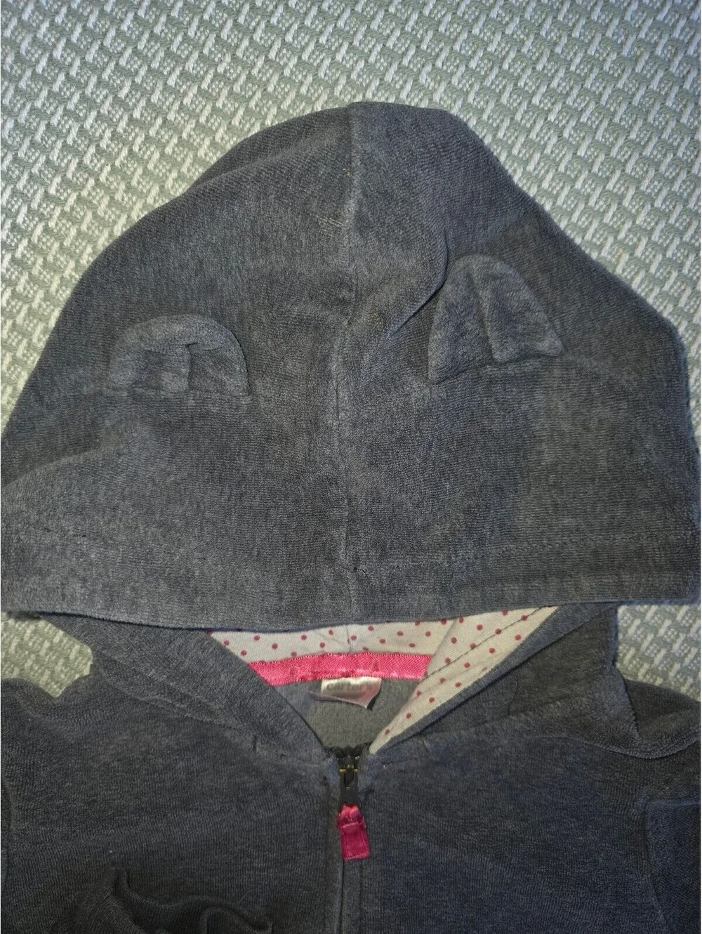 Carter's gray hoodie with ears girls size 6